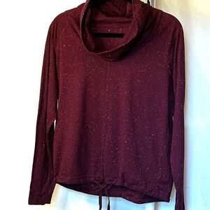 Columbia Burgundy Cowl Neck Sweater